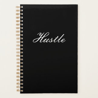 Hustle Black Modern Planner