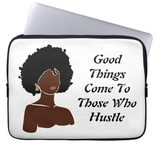 Hustle Black Woman Laptop Case