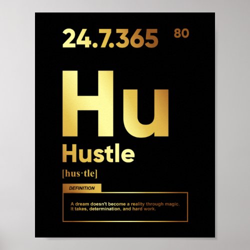 Hustle Definition  Motivational Poster