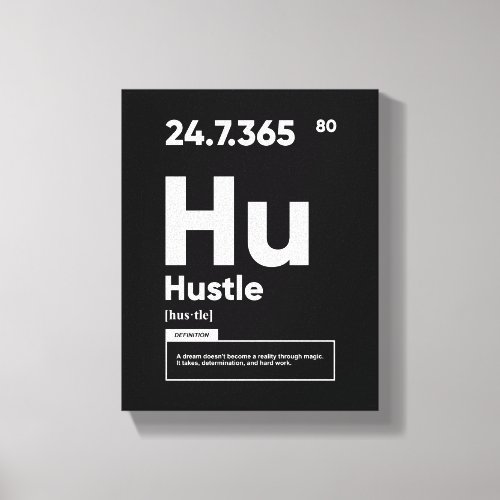 Hustle Definition  Motivational Quote Wall Art
