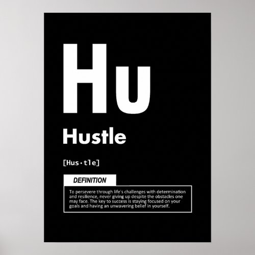 Hustle _ Element Of Success _ Motivational Poster