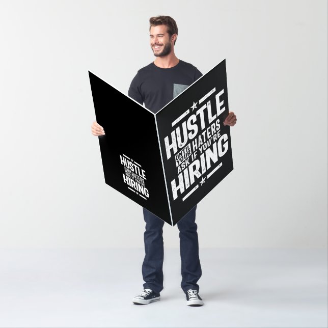 Hustle Entrepreneur Shirt Hustle Until Your Haters Card (In Situ)