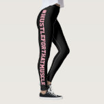 #hustle For That Muscle Black Pink Workout Leggings at Zazzle