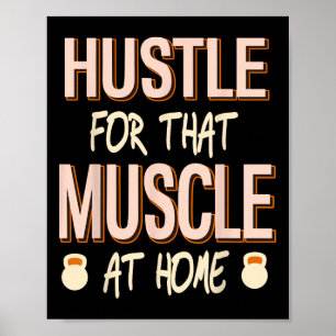 Hustle For That Muscle Home Strength Workout Poster