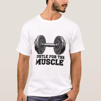 Hustle for the Muscle – Vintage Dumbbell Gym T-Shirt