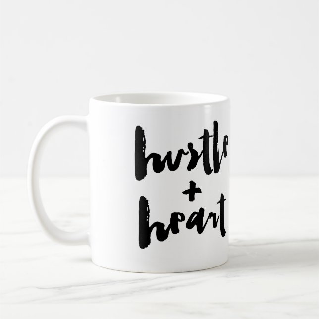 Hustle + Heart Coffee Mug (Left)