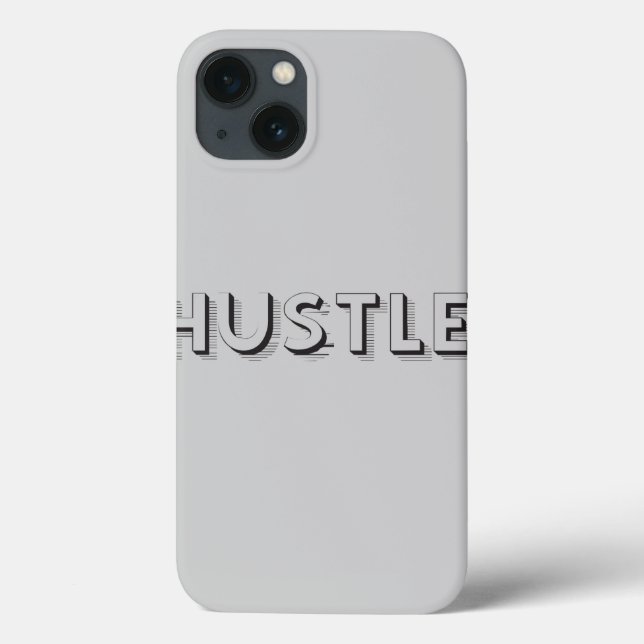 Hustle Modern Typography Case-Mate iPhone Case (Back)