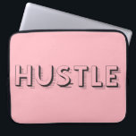 Hustle Modern Typography Laptop Sleeve<br><div class="desc">Funky and cool typography Laptop Sleeve with a fresh and modern text design of the word hustle. Are you doing what you have to do to meet your goals at work or school? Let everyone know about your hustle with this trendy design. Customize this motivational quotation sleeve by adding your...</div>