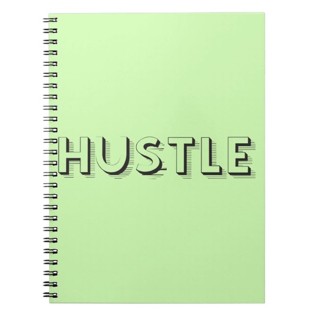 Hustle Modern Typography Notebook (Front)