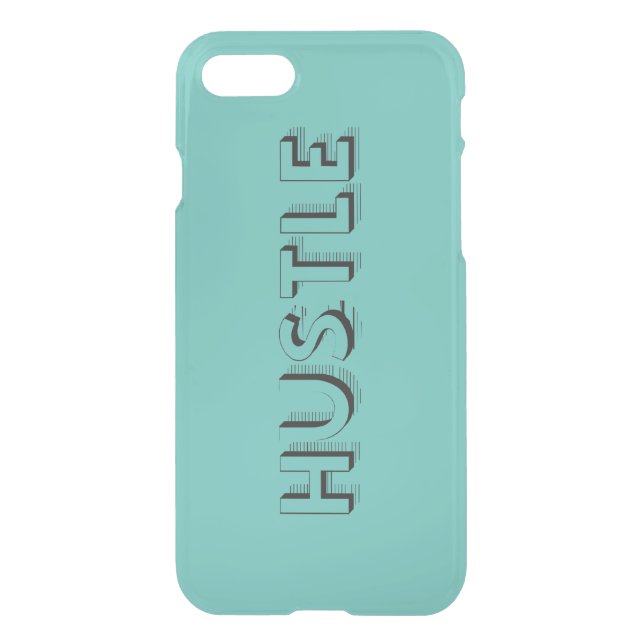 Hustle Modern Typography Uncommon iPhone Case (Back)