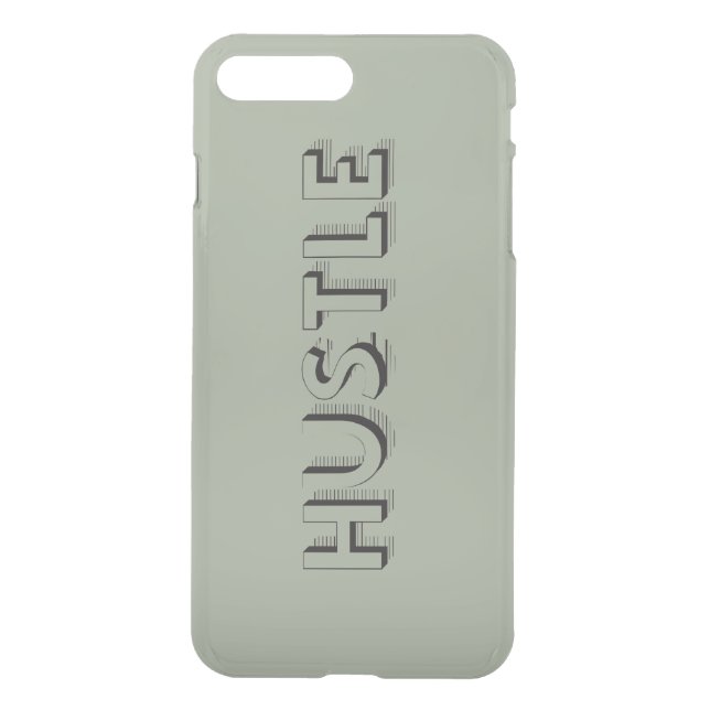 Hustle Modern Typography Uncommon iPhone Case (Back)