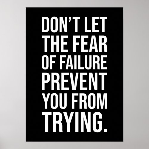 Hustle Motivation _ Fear Of Failure vs Trying Poster