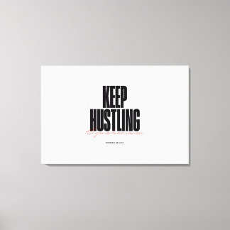 Hustle Motivational Aesthetic High Quality Canvas Print