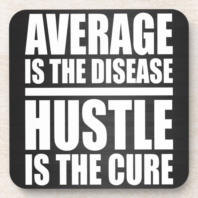 Hustle - Motivational Words Coaster (Front)