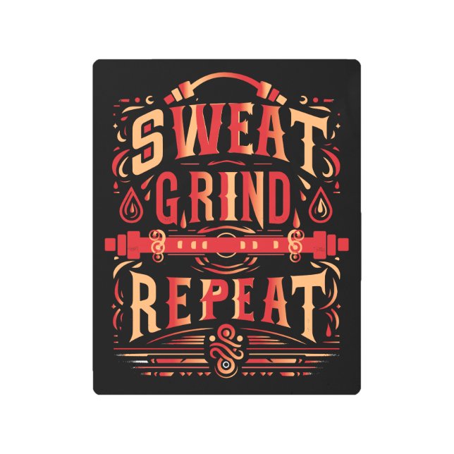 Hustle & Muscle Wall Art for Fitness & Business (Front)