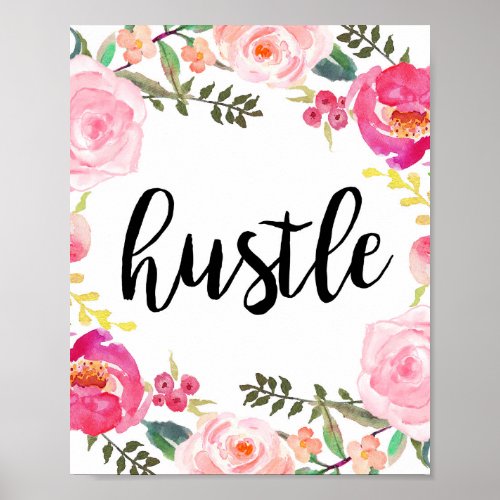 Hustle Printable Art Motivational Poster Office Poster