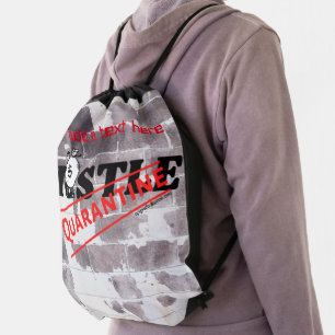 Hustle Quaranteen Drawstring Backpack