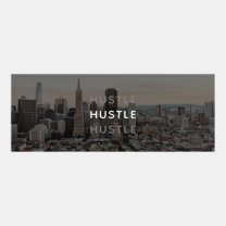 Hustle Text City Skyline Facebook Cover
