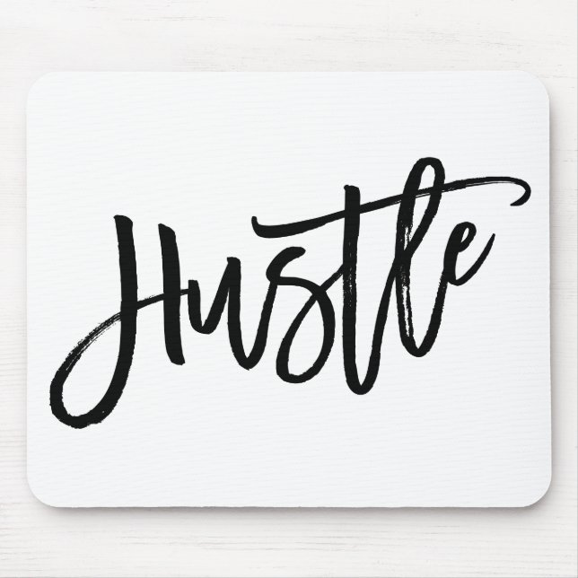 Hustle Trendy Lettering Mouse Pad (Front)