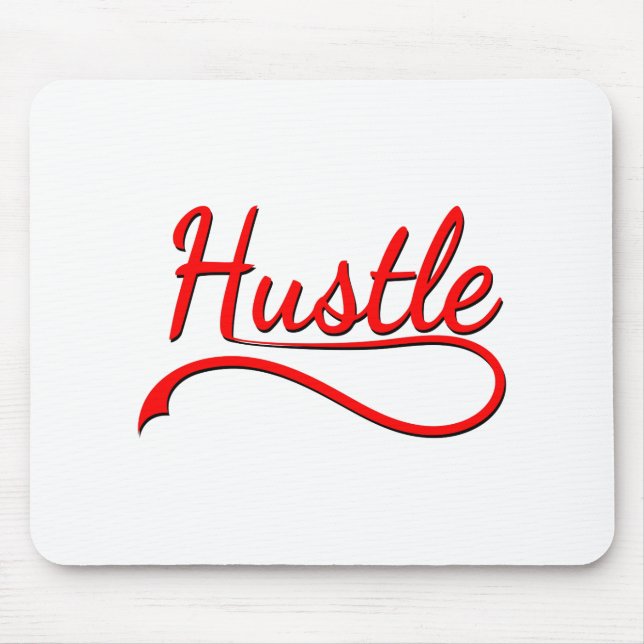 Hustle Typography Art Mouse Pad (Front)
