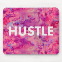 Hustle Watercolor Modern Typography Mousepad
