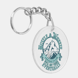 Hustle & Wheeze Hiking Club Keychain