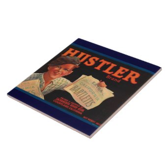 Hustler Vintage Crate Label Ceramic Tile | Zazzle