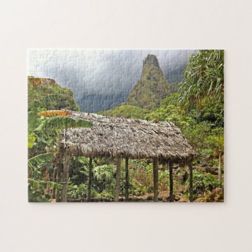 Hut in Iao Valley State Park Maui Hawaii Jigsaw Puzzle