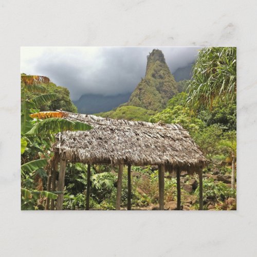 Hut in Iao Valley State Park Maui Hawaii Postcard