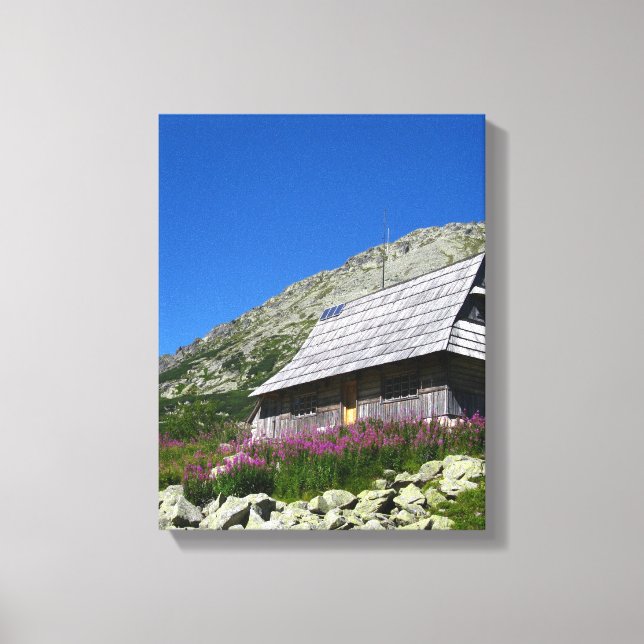 Hut in the Five Ponds Valley, Tatras Canvas Print (Front)