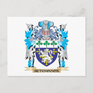 Hutchinson Coat of Arms - Family Crest Postcard