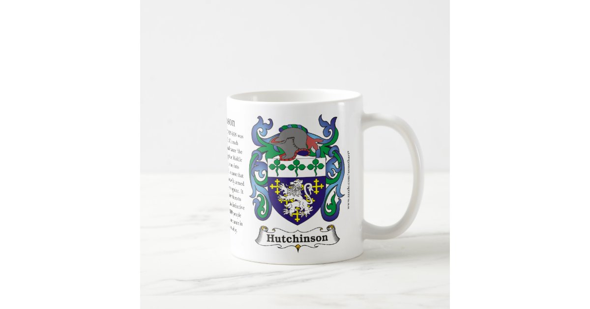 Hutchinson Family Coat of Arms Mug Zazzle