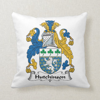 Hutchinson Family Crest Throw Pillow
