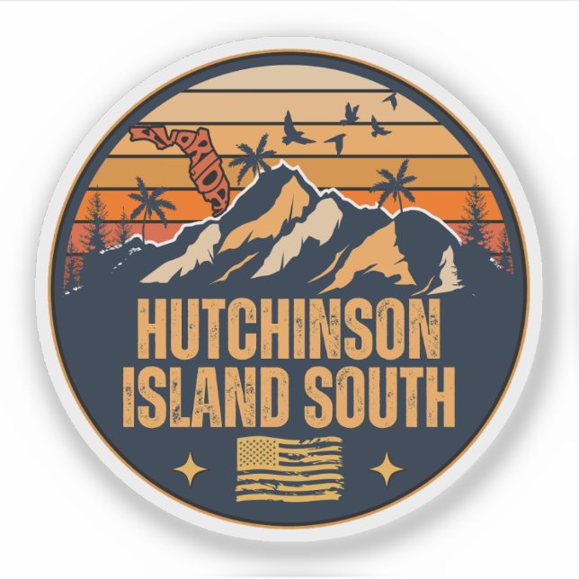 Hutchinson Island South, Florida  Sticker (Front)