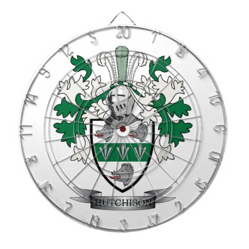 Hutchison Family Crest Coat of Arms Dart Board Zazzle