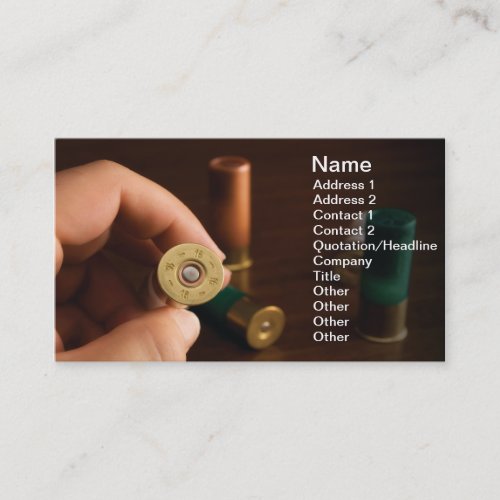 Huting ammo business card
