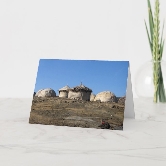  Huts in East-Africa Card (Front)