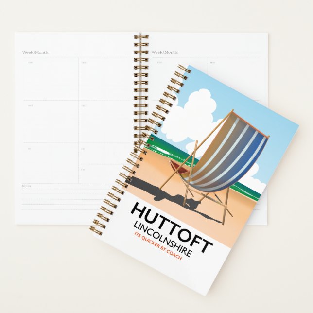 Huttoft seaside travel poster. planner (Display)