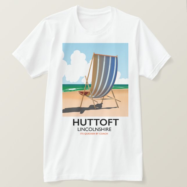 Huttoft seaside travel poster. T-Shirt (Design Front)