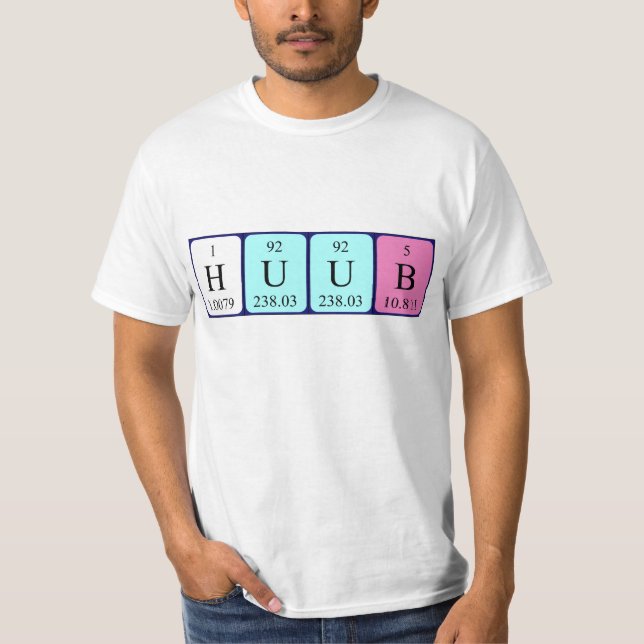 Huub periodic table name shirt (Front)