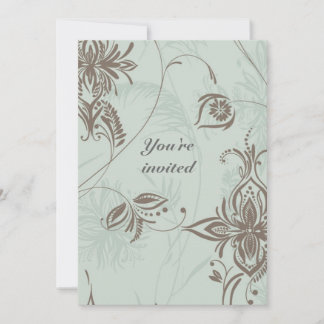 Huwelijksuitnodiging Romantisch Vines Damask Invitation