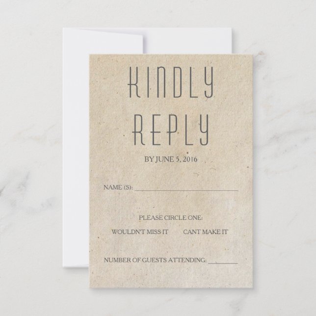 Huxley Modern RSVP Card (Front)