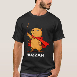 Huzzah capybara archer funny bow meme novelty humo T-Shirt