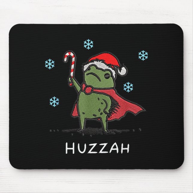 Huzzah Frog Knight Funny Sword Meme Quote Christma Mouse Pad (Front)