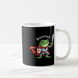 Huzzah Frog Knight Funny Sword Meme Quote Medieval Coffee Mug