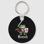 Huzzah Frog Knight Funny Sword Meme Quote Medieval Keychain