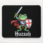 Huzzah Frog Knight Funny Sword Meme Quote Medieval Mouse Pad