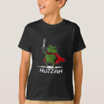 Huzzah Frog Knight Funny Sword Meme Quote  T-Shirt