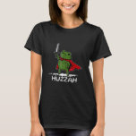 Huzzah Frog Knight Funny Sword Meme Quote  T-Shirt