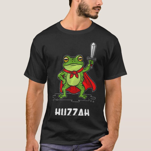 Huzzah Frog  T-Shirt (Front)